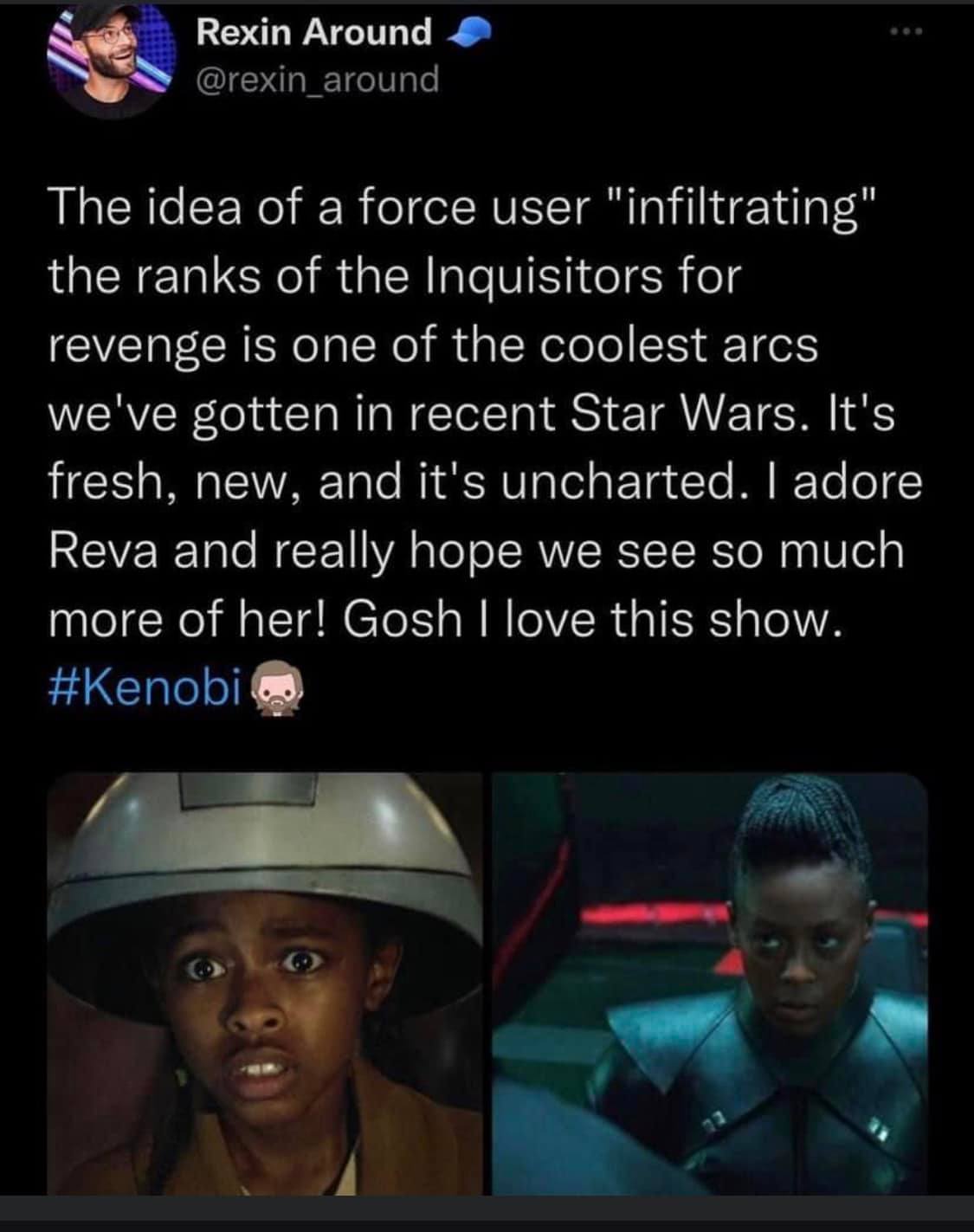 The meme is a screenshot of a tweet from a user named "Rex" that reads: "The idea of a Stormtrooper in the Star Wars universe being able to identify the exact location of a specific Rebel base is so implausible, it's like saying a Jedi would never get lost in the forest of Endor." The meme is likely referencing a specific scene in the Star Wars franchise, but the exact reference is not provided.
